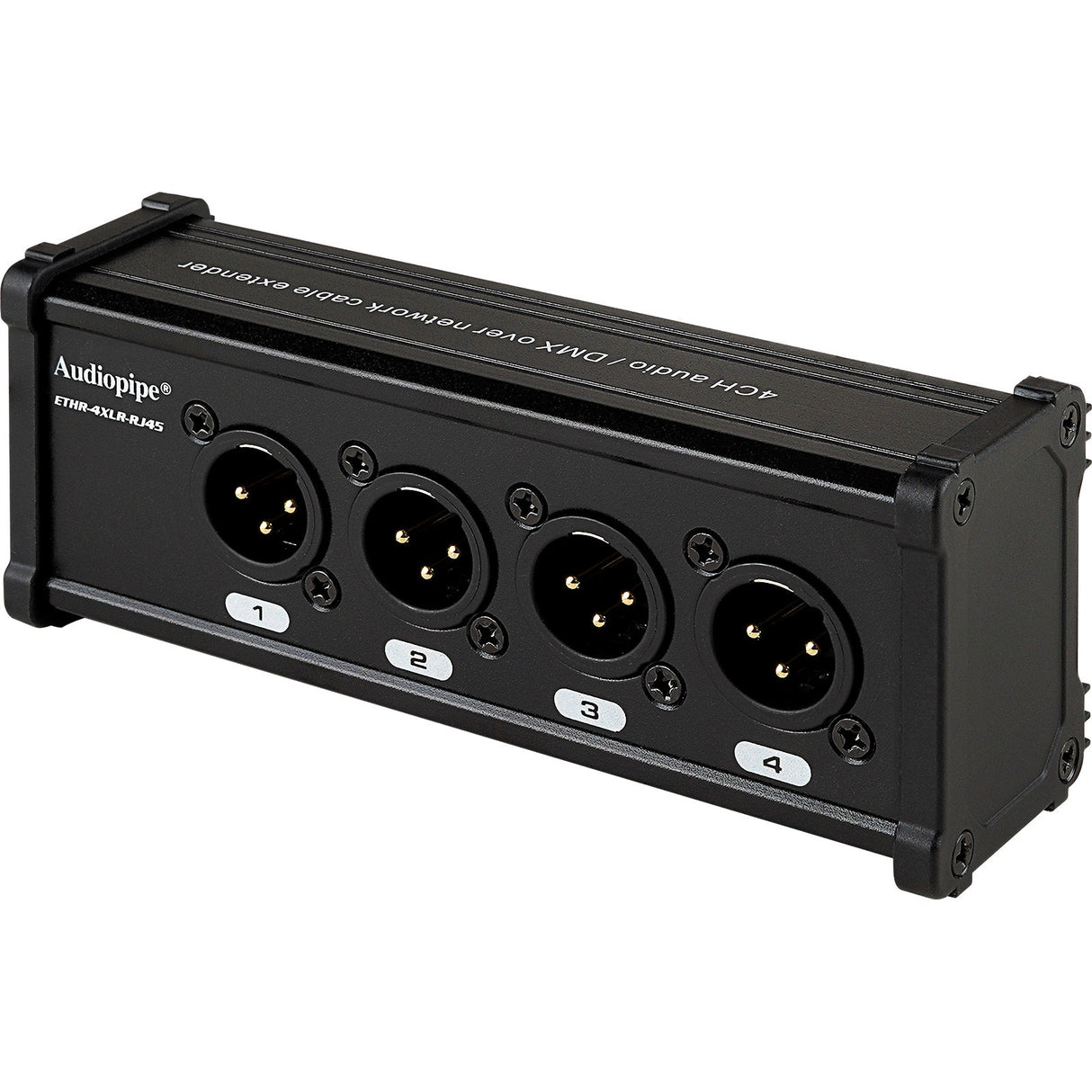 4 Channel DMX Over Network Cable Extender (ETHR-4XLR-RJ45) Audiopipe