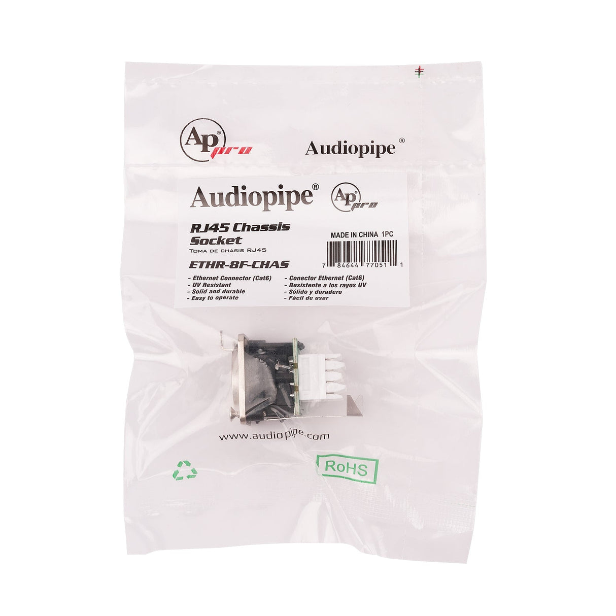RJ45 Chassis Socket (ETHR-8F-CHAS) Audiopipe