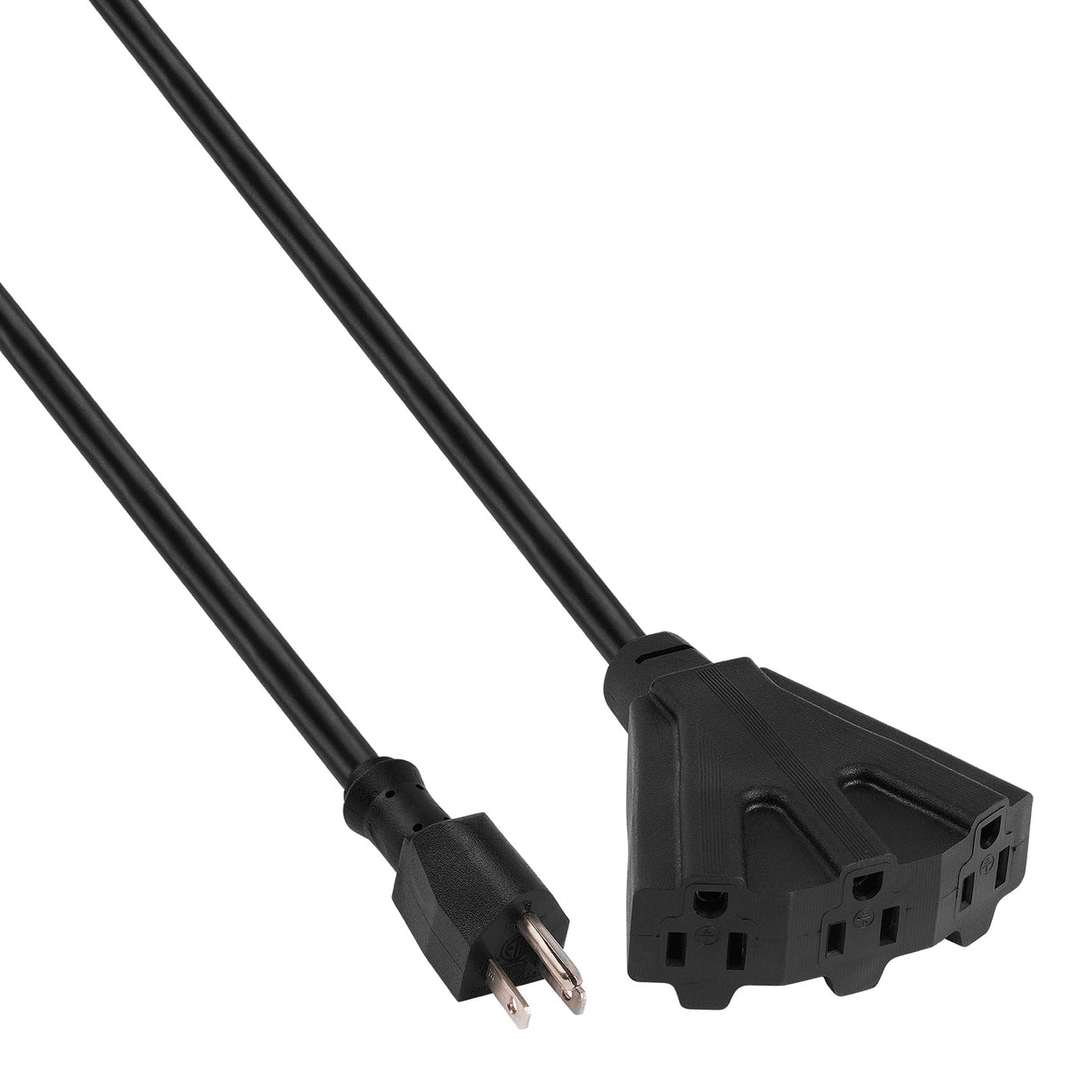 25Ft 3-Outlet Heavy Duty Extension Cord (EX-PRO312-25BLK) Audiopipe
