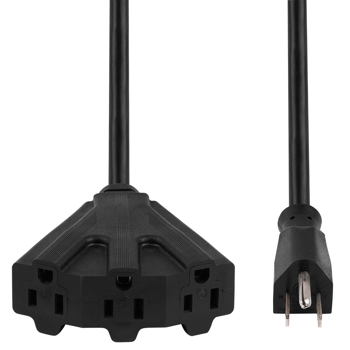 25Ft 3-Outlet Heavy Duty Extension Cord (EX-PRO312-25BLK) Audiopipe