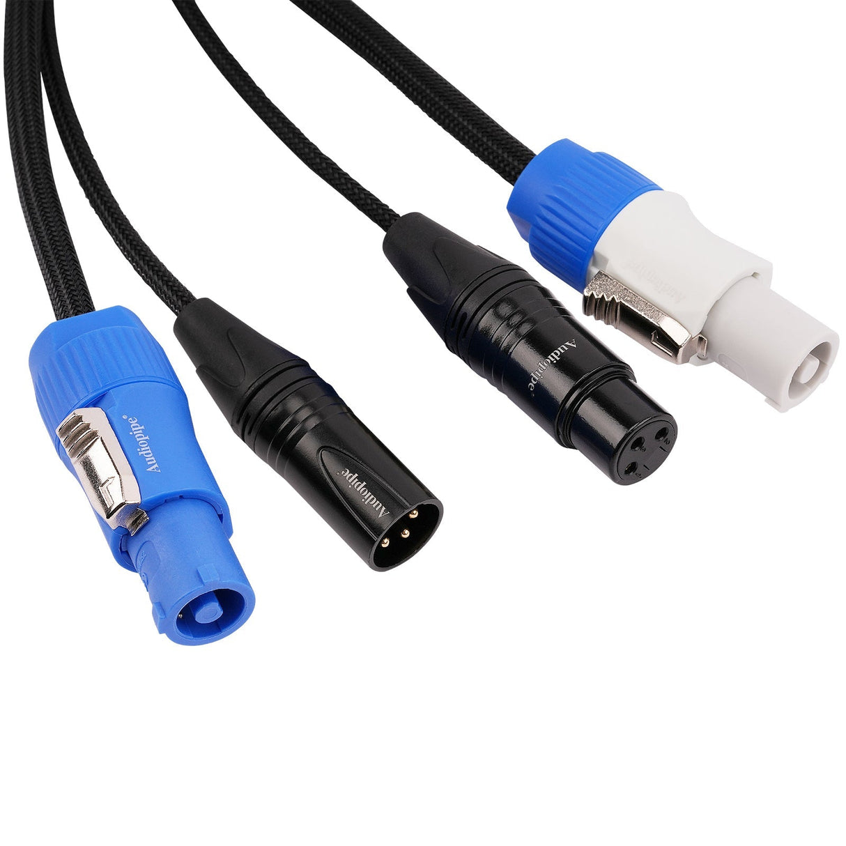 6Ft Extension Power Cable with Audio XLR Connectors (EX-PWC-AUD-6) Audiopipe