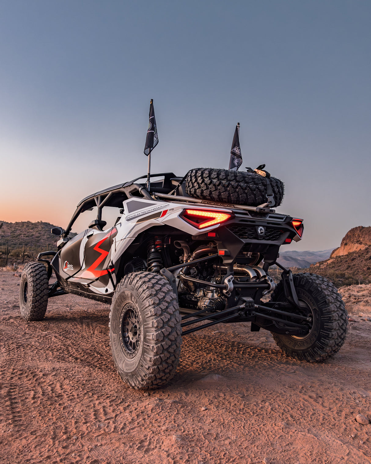 2024 to Current Can-am Maverick R Volt Tire Rack for Volt Baja Box www.elektricoffroad.com