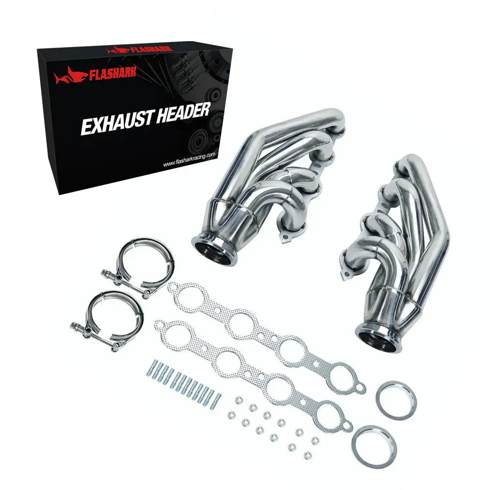 Exhaust Header for 1998-2014 Chevrolet Camaro(F-Body) Corvette丨Cadillac CTS丨Pontiac Firebird GTO Formula/Trans Am V8 Flashark