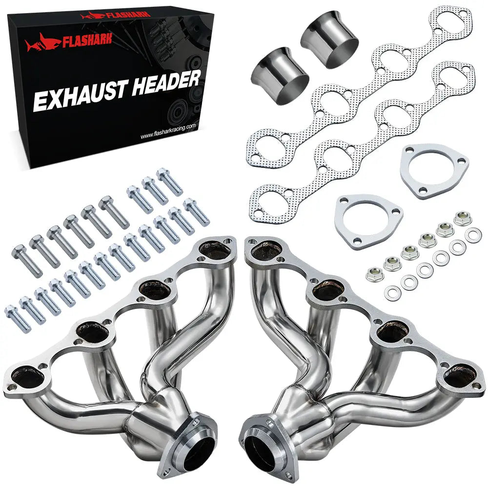 Exhaust Header for 1964-1978 Ford SBF 260/289/302 V8 Stainless Hugger Flashark