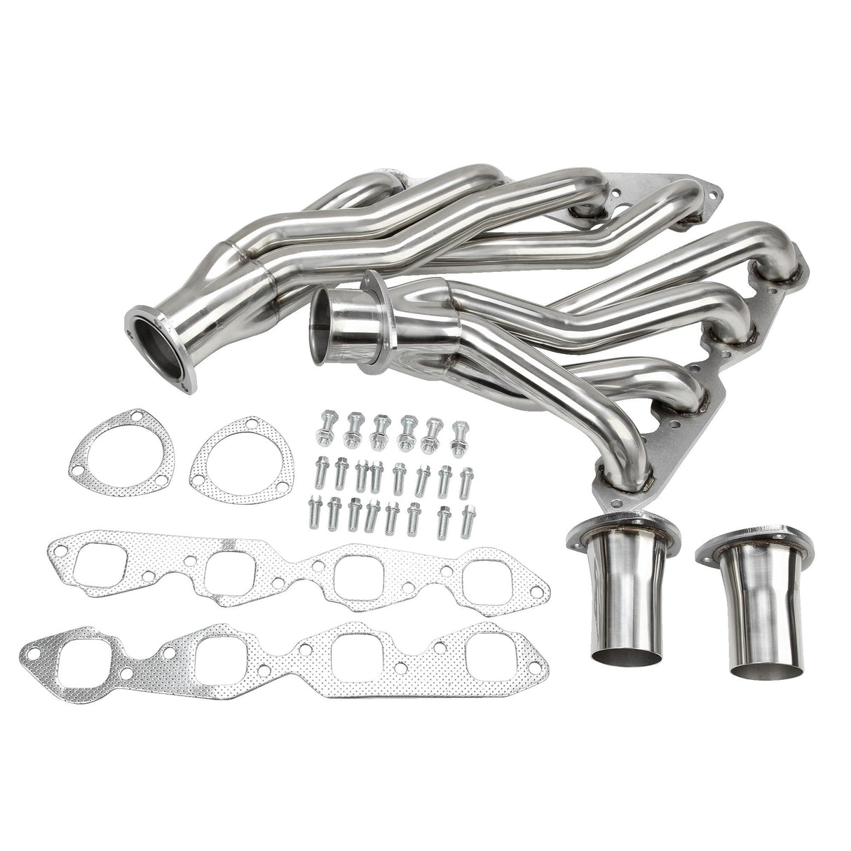 Exhaust Header for 1965-1975 Chevrolet Chevelle El Camino Laguna Caprice Kingswood Camaro SS Malibu Impala Bel Air Biscayne Brockwood Townsman 396/402/427/454 - Short Tube