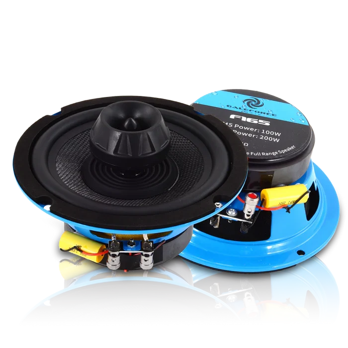 Galeforce F1-65 6.5" 100W RMS Marine Midrange Speakers w/ Bullet Tweeter (Pair) Galeforce Audio