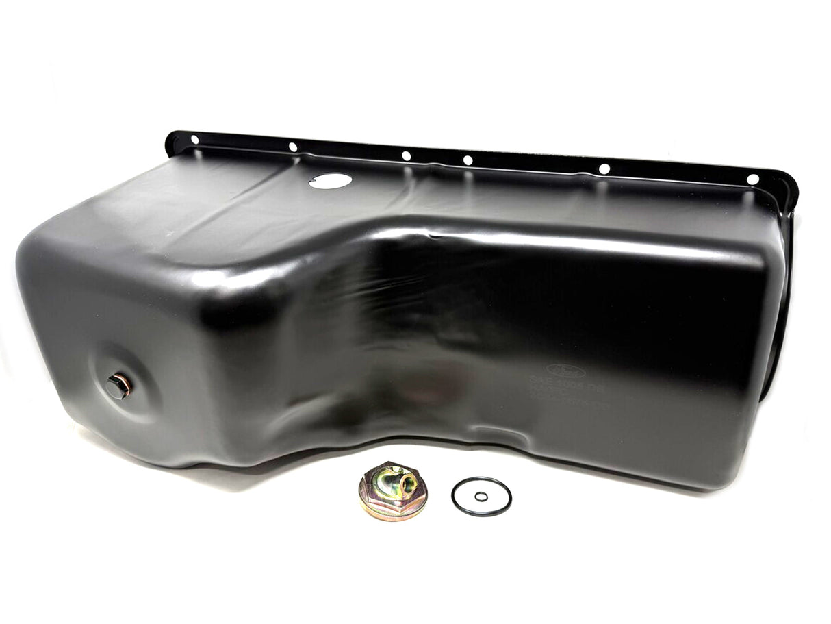 F4TZ6675AAA OE Engine Oil Pan, 1994-1996 Ford 7.3L Powerstroke Ford OEM
