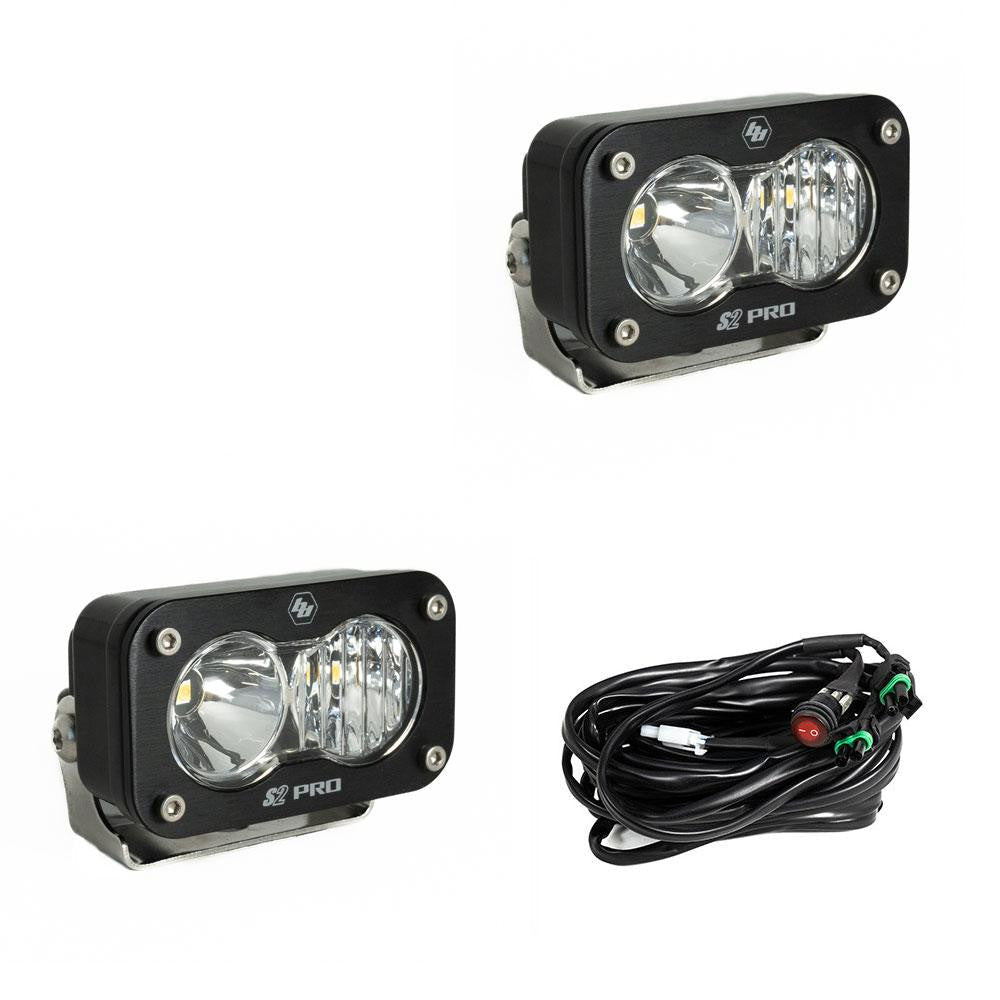 Baja Designs S2 Pro Black LED Auxiliary Light Pod Pair Baja Designs