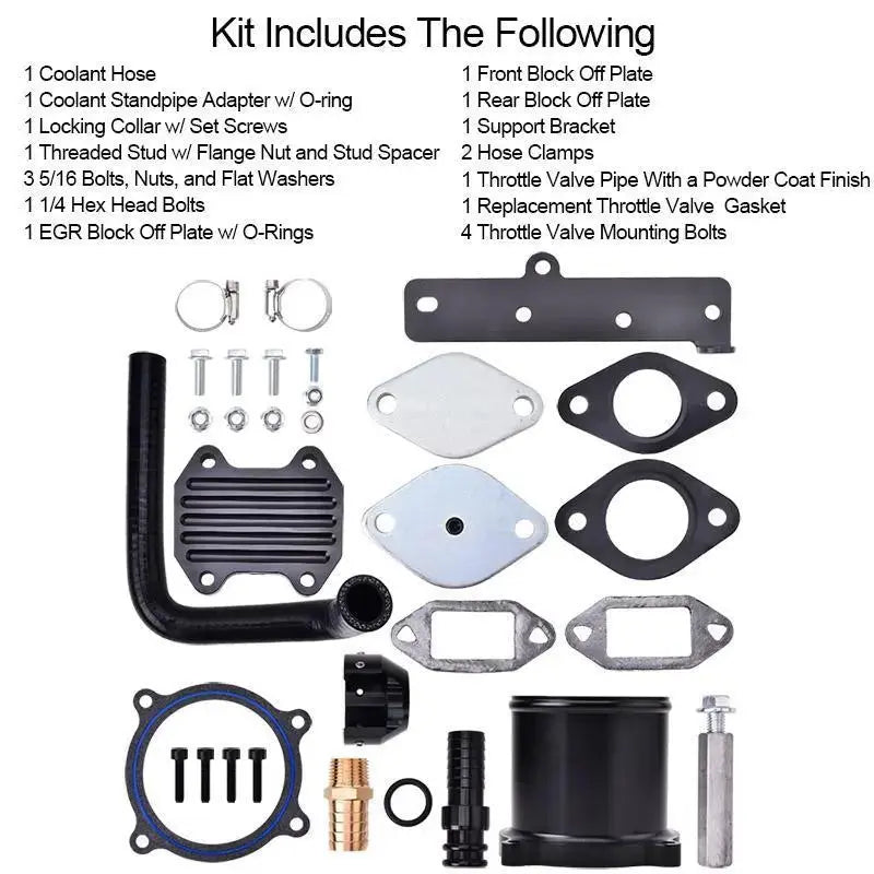 EGR Delete Kit For 2013-2018 Dodge Ram 2500/3500 6.7L Cummins Diesel Plate Cooler & Throttle Valve