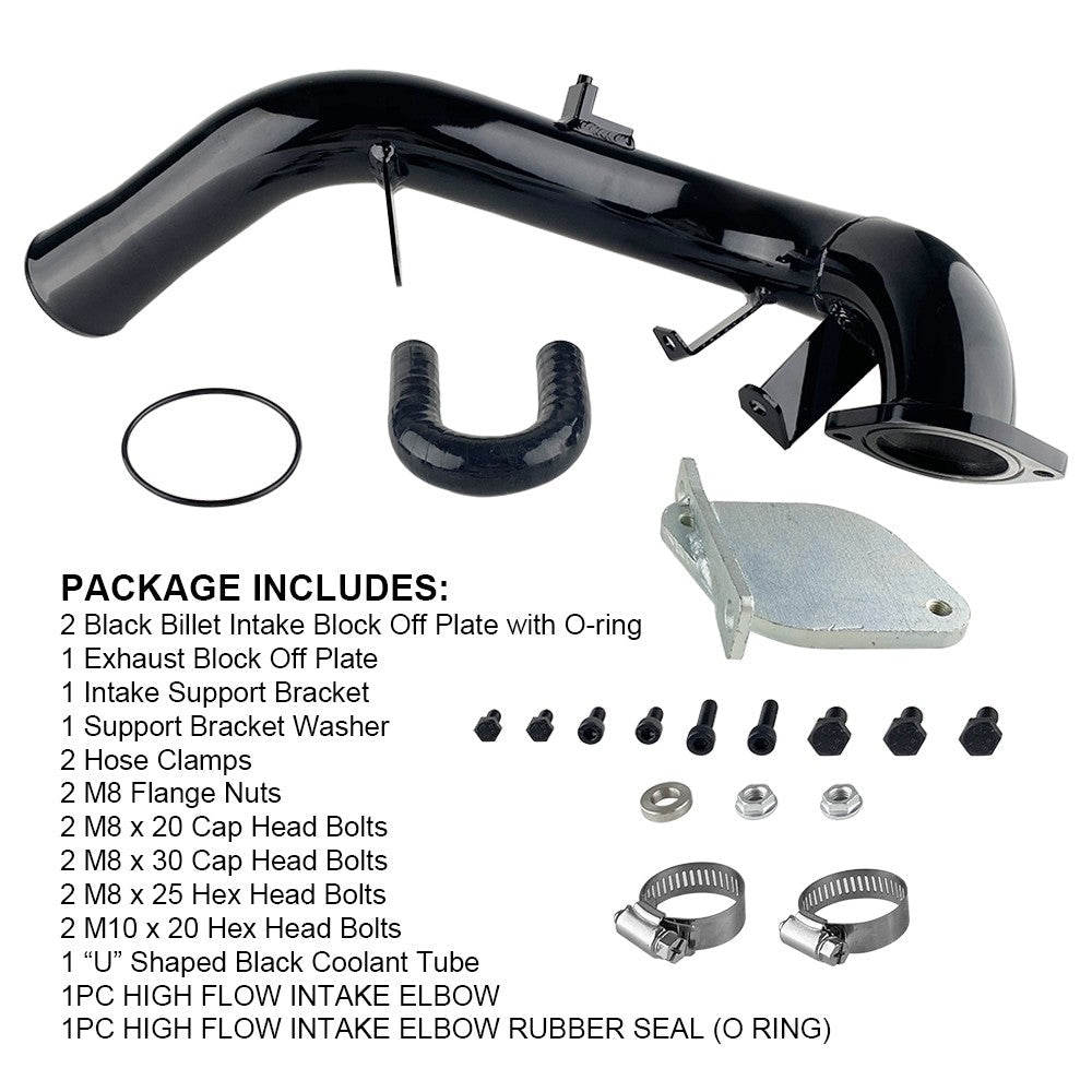 For 2007.5-2010 6.6L Chevy Silverado GMC Sierra Duramax LMM Diesel EGR Delete Kit (Upgraded) Flashark