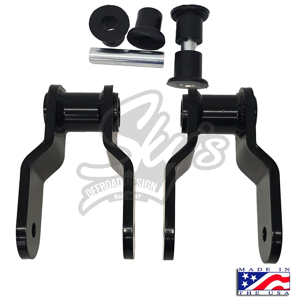 Front Shackle Reversal Shackles - 1980-1997 Ford F-Series/Bronco Sky's Offroad Design