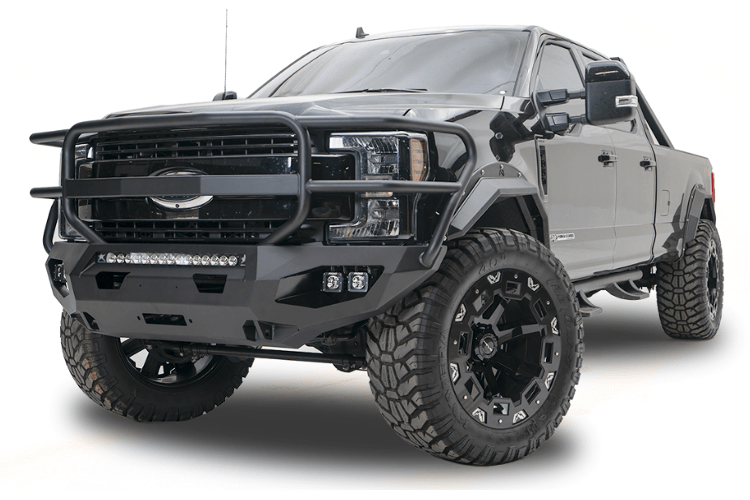 Fab Fours FS17-X4150-1 Ford F250/F350 Superduty 2017-2022 Matrix Front Bumper Winch Ready Full Guard