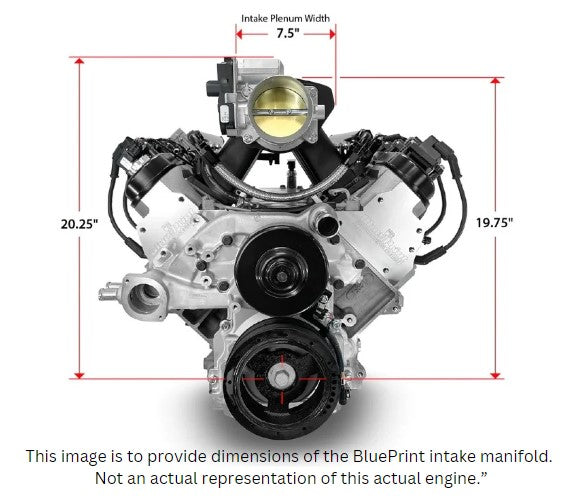 GM LS Compatible 427 c.i. Pro Series Engine - 600 Horsepower - Deluxe Dressed - Black Pulley Kit - Holley Terminator X EFI System