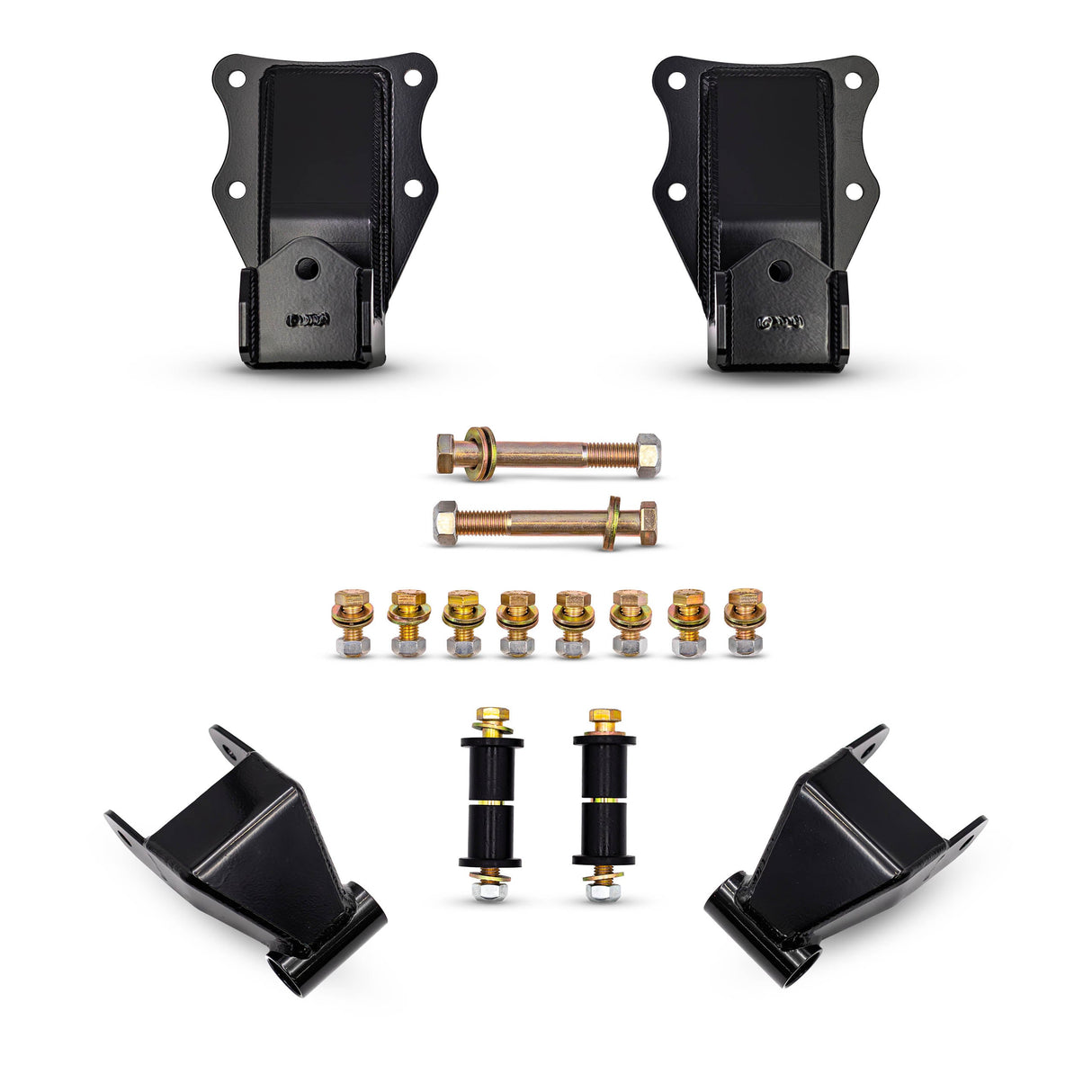 F-Series Fabricated Shackle Hanger and Extended Shackle Combo - 1980-1997 Ford F-Series Desolate Motorsports