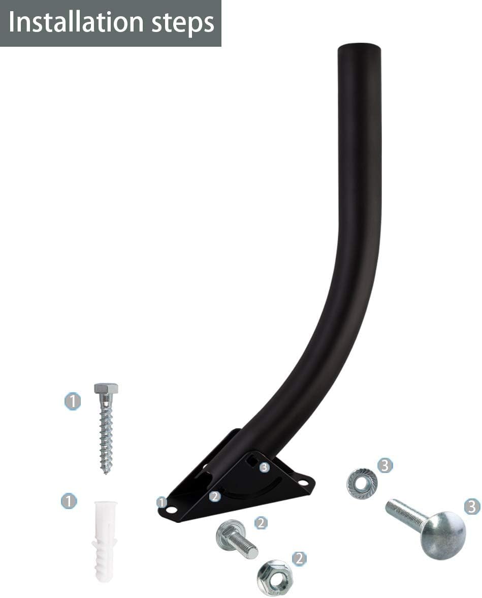 Attic Adjustable Weatherproof Outdoor TV Antenna Mounting Pole 1byone