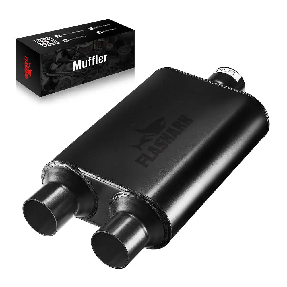 Super 44 Series Center In Dual Out Exhaust Muffler | Flashark