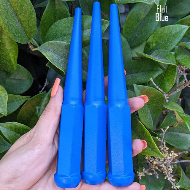 32 Pc 14x1.5 Spike Lug Nuts 6" Tall - Powder Coated - Various Colors
