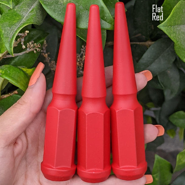32 Pc 14x1.5 Spike Lug Nuts 4.5" Tall - Powder Coated - Various Colors