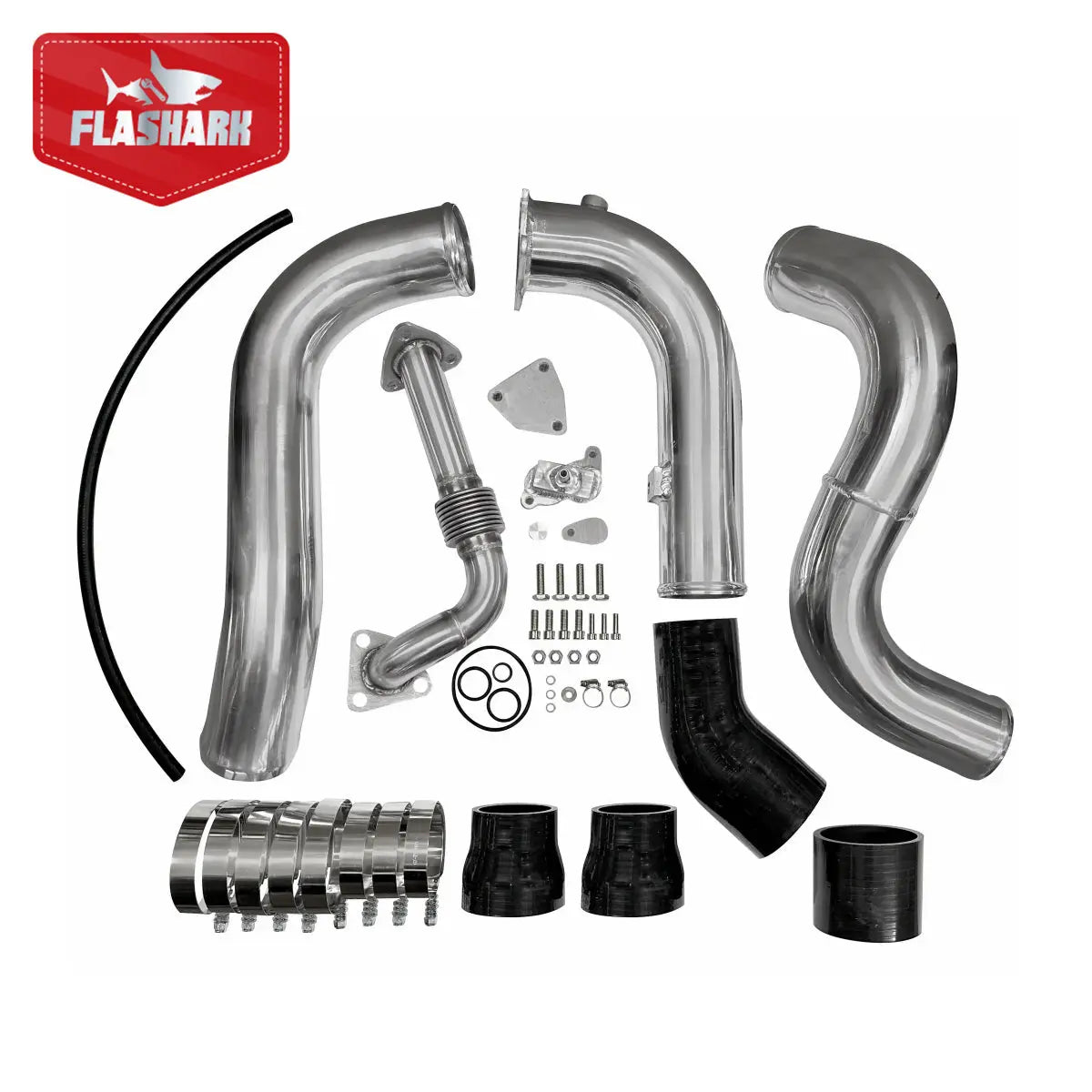 For 16-19 Nissan Titan 5.0L Cummins EGR Delete Kit+Hot Side Intercooler Piping Kit+UP-Pipe