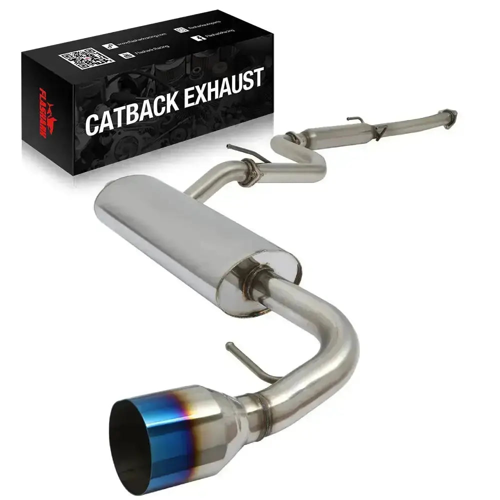For 1990-1991 Honda CRX 1.5L 4.5" Burnt Muffler Tip Racing Catback Exhaust System