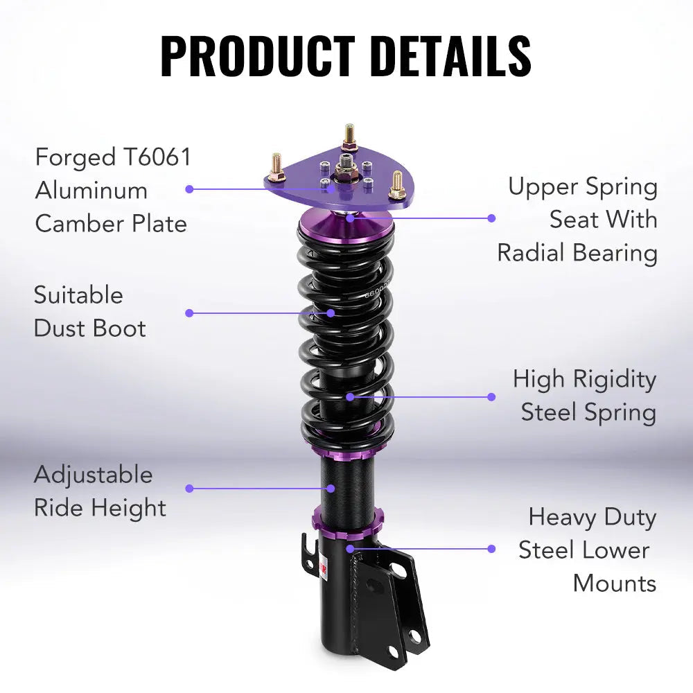 For 2004-2006 Scion XB 2000-2005 Toyota Echo Coilover Suspension Lowering kit