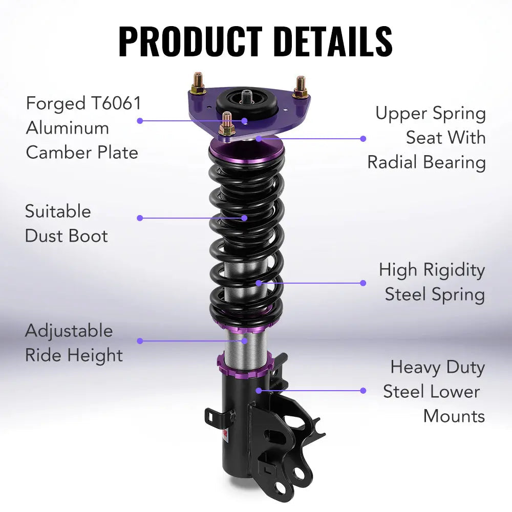 For 2016-2022 Acura ILX (DE2) 32-Way Damping Coilover Shock Absorbers Struts | Flashark Flashark