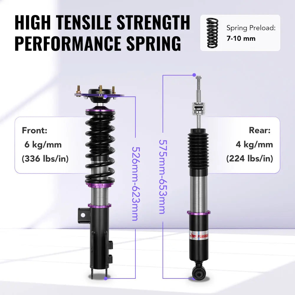 For 2017-2020 Hyundai Elantra Sedan (AD) 32-Way Damping Coilover Shock Absorbers Struts | Flashark