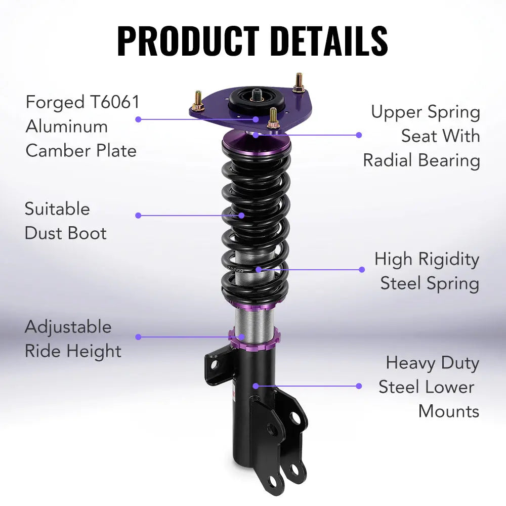 For 2017-2020 Hyundai Elantra Sedan (AD) 32-Way Damping Coilover Shock Absorbers Struts | Flashark