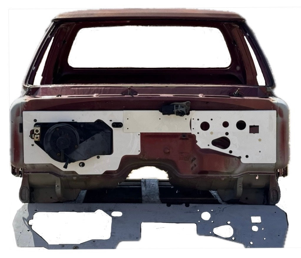 72-93 Dodge Firewall Plate 1 Piece Smooth Wire Tuck Far From Stock