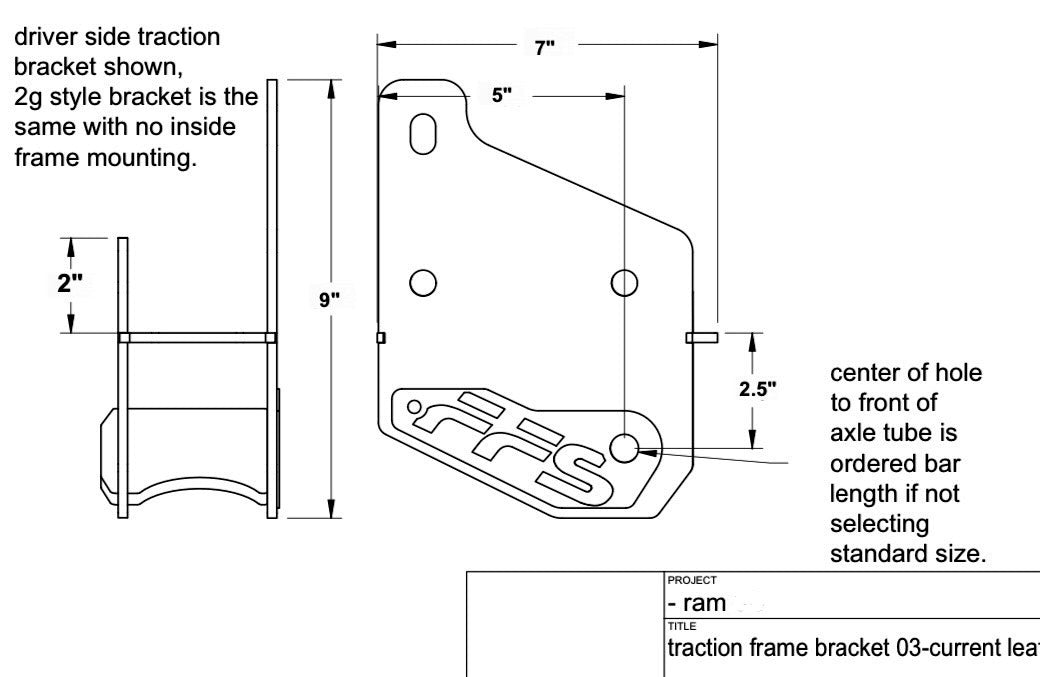 FFS 03-13 Ram Traction Bar Kit Full Bolt On Far From Stock