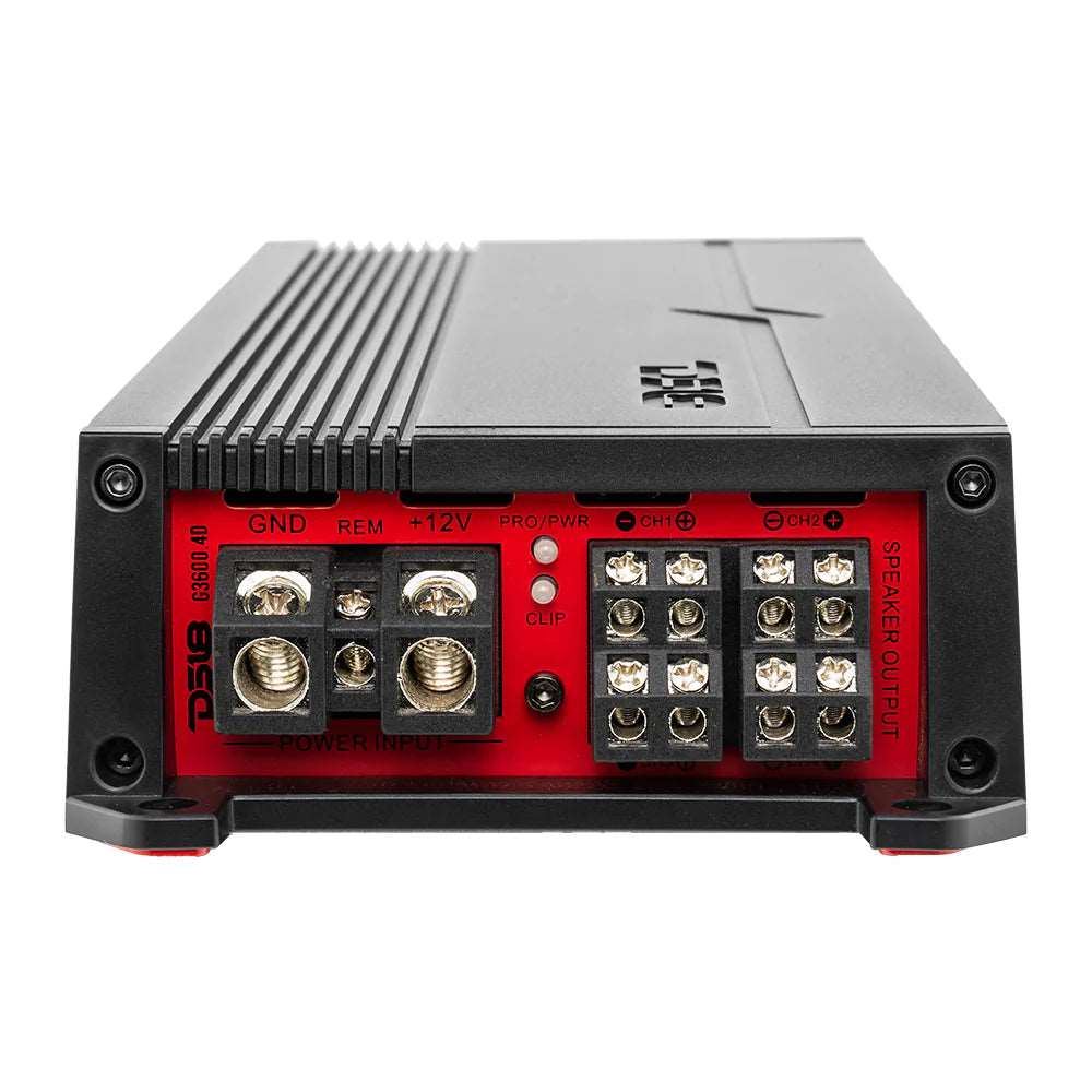 DS18 G3600.4D GEN-X Full-Range Class D 4-Channel Amplifier | 4 x 300W RMS @ 4-Ohm DS18