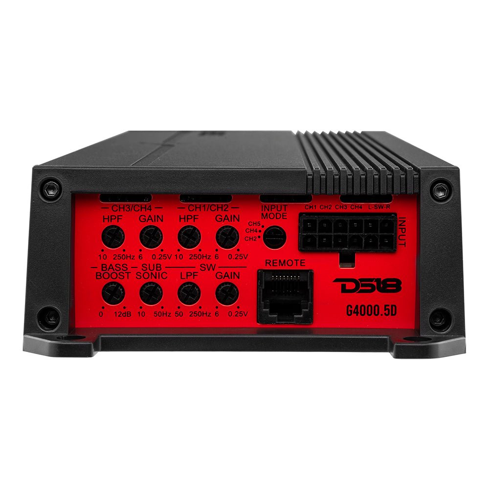 GEN-X 5-Channel Class D Amplifier | 4 x 130W RMS @ 4-Ohm + 1 x 900W RMS @ 1-Ohm
