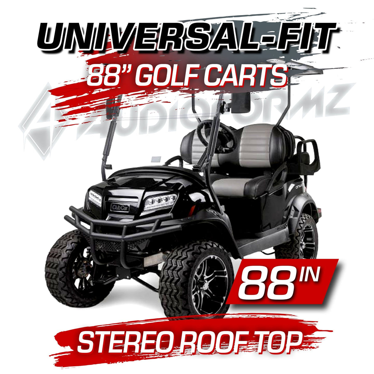 88in Universal-Fit Golf Cart Stereo Tops (4-Seat) Universal-Fit