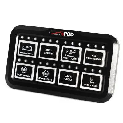 sPod Add-On HD Switch Panel 8-Circuit Systems