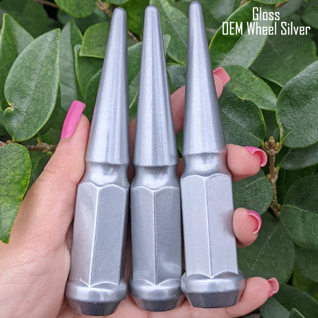 32 Pc 14x1.5 Spike Lug Nuts 4.5" Tall - Powder Coated - Various Colors