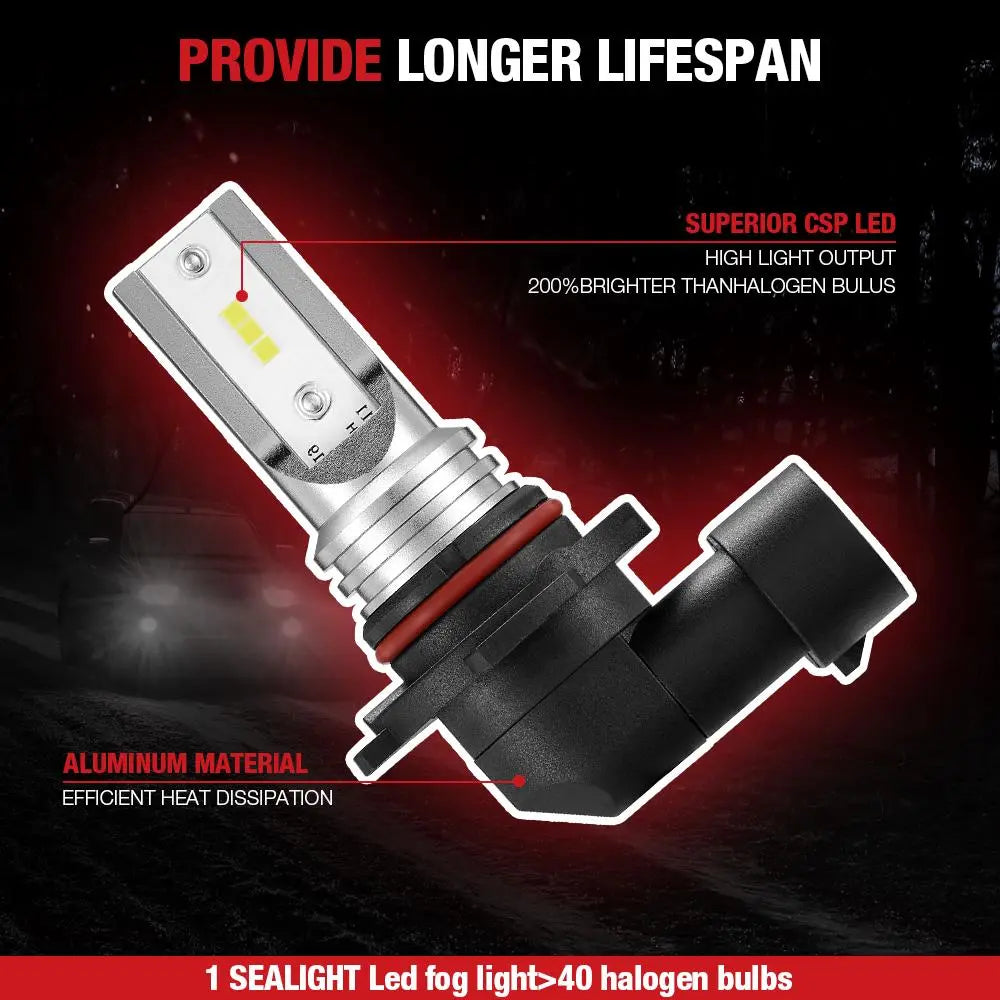 H10 9145 9140 LED Fog Light Bulbs 6000K 1900LM | 2 Bulbs Flashark