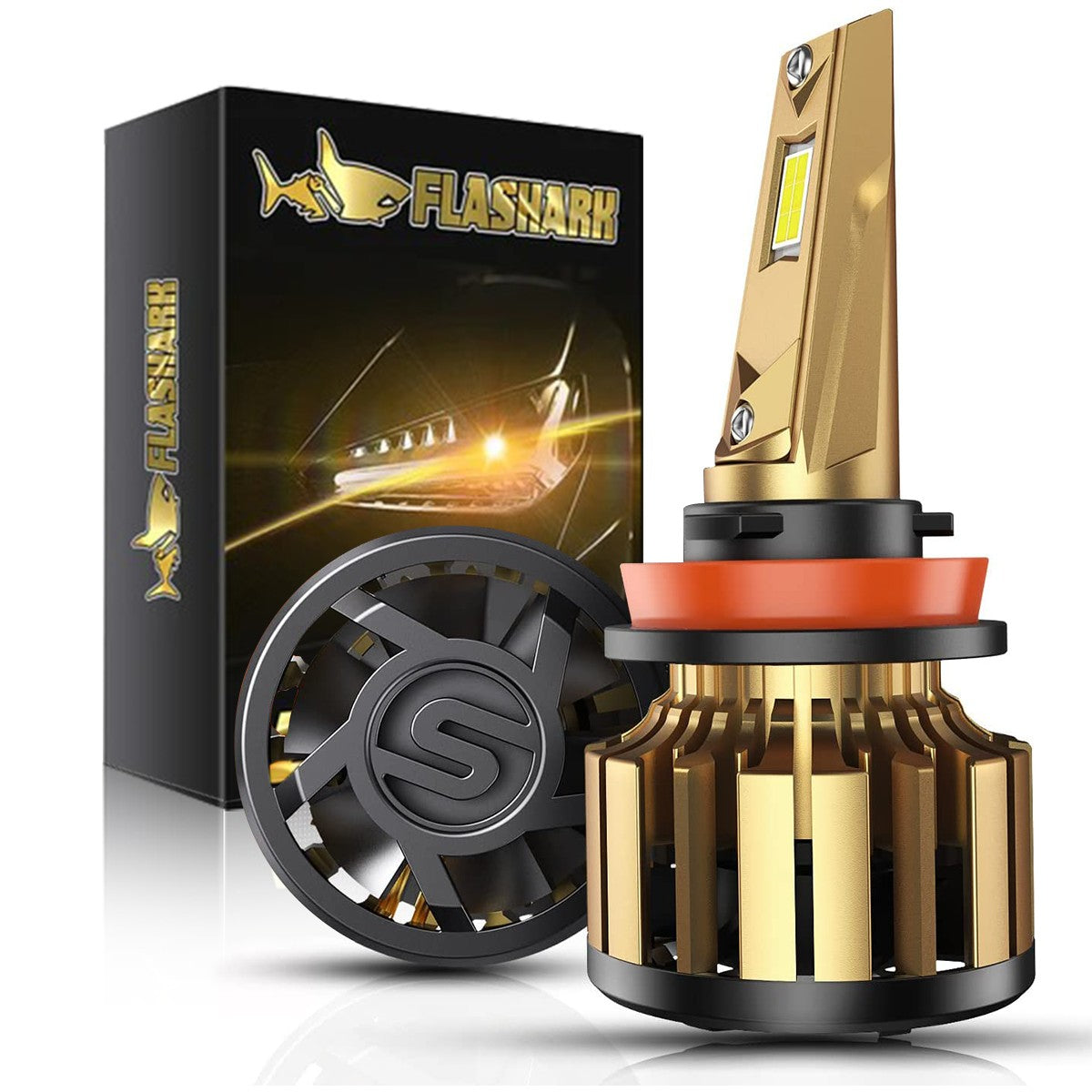 H11 H8 H9 LED Headlight Bulbs 32W 22000LM 6000K | 2 Bulbs for Chevy/Ford/Dodge/Jeep/BMW/Nissan/Toyota/Honda Flashark