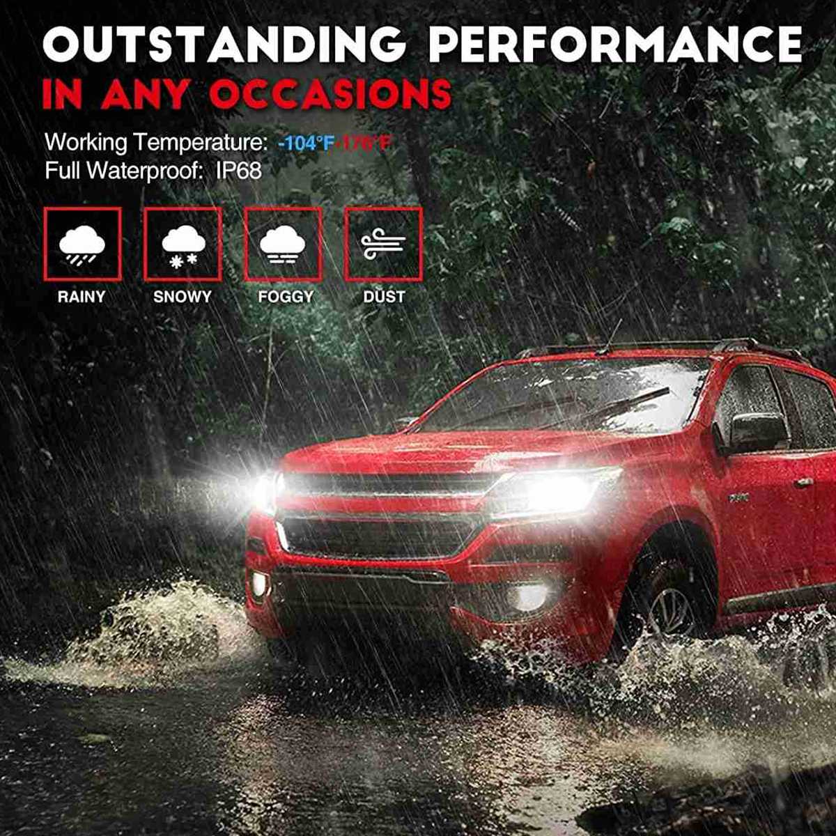 H11 H8 H9 LED Headlight Bulbs 60W 12000LM 6000K | 2 Bulbs for Chevy/Ford/Dodge/Jeep/BMW/Nissan/Toyota/Honda Flashark