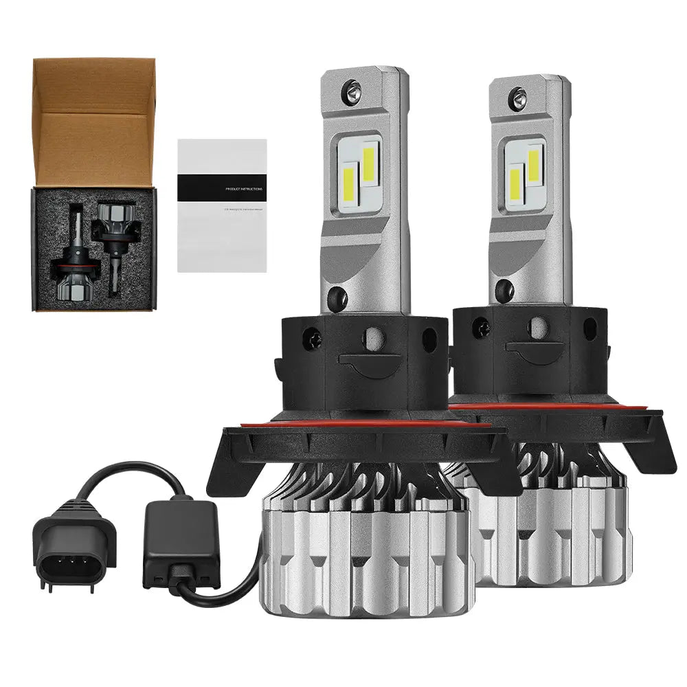 H13/9008 LED Headlight Bulbs 70W 6500K 18000LM White Dual-function 2Pcs for Chevrolet/Ford/GMC//BMV/Dodge/Honda/Nissan/Jeep Flashark