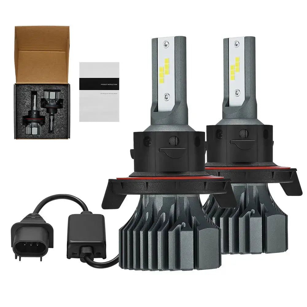 H13/9008 LED Headlight Bulbs 120W 6000K 14000LM White Dual-function 2Pcs for Chevrolet/Ford/GMC//BMV/Dodge/Honda/Nissan/Jeep