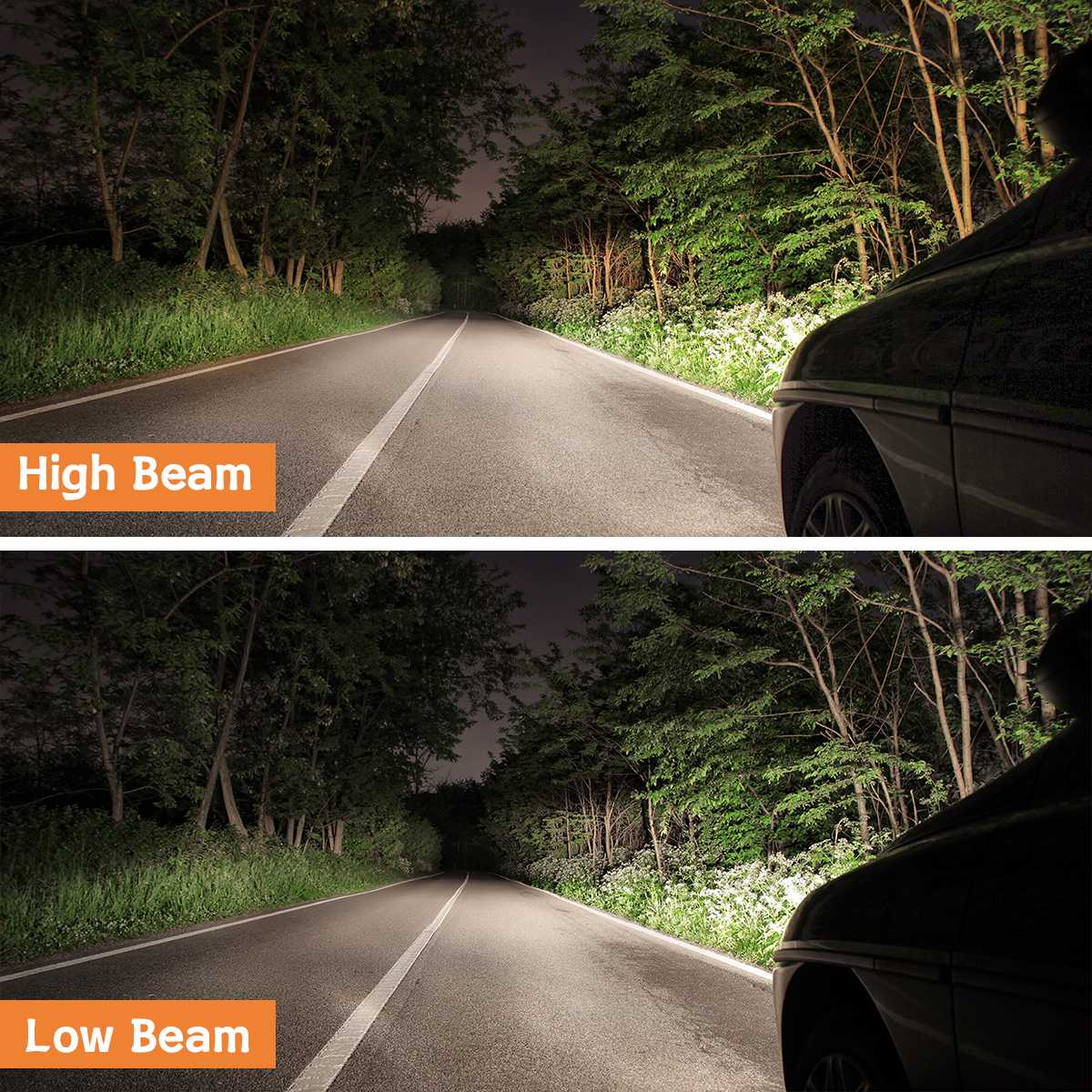 H7 LED Headlight Bulbs 18W 6000LM 6000K | 2 Bulbs