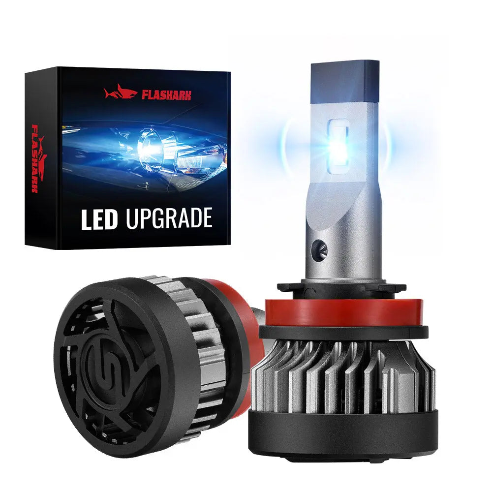 X2 H11/H9/H8 100W 6000K White IP67 LED Headlight Bulbs 2Pcs