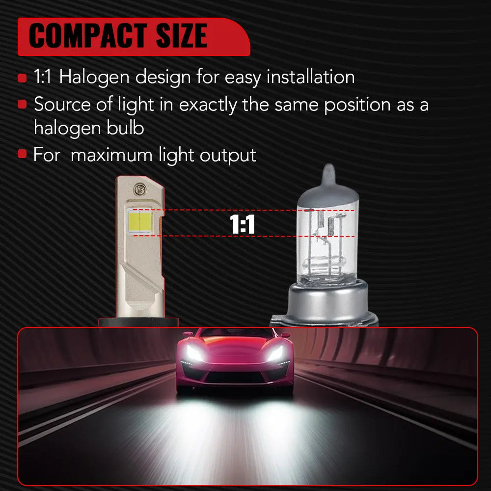 X4 9004/HB1 110W 6500K 28000LM White IP68 LED Headlight Bulbs 2Pcs