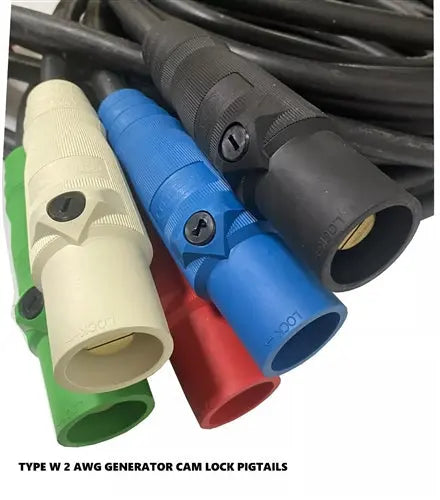 CAM LOCK #2 TYPE W Entertainment ,Generator Power Cables / Panel Tails 5' MMMMM AC/DC WIRE AND SUPPLY
