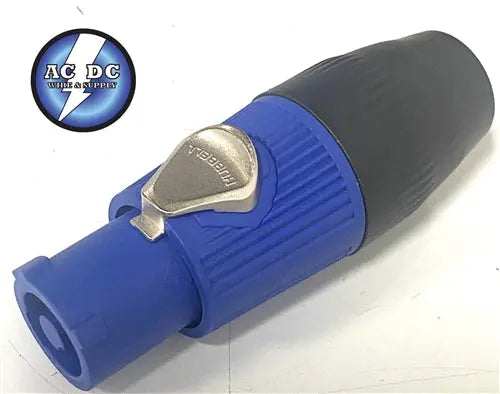 HUBBELL Inline Connector, 25 Amp, Power IN, BLUE AC/DC WIRE AND SUPPLY