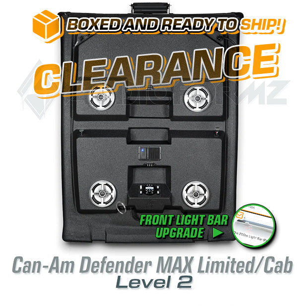 2016-2025 Can-Am Defender MAX Limited/Cab LEVEL 2 Stereo Top (4-Door, HD7-HD10) with Light Bar Can-Am