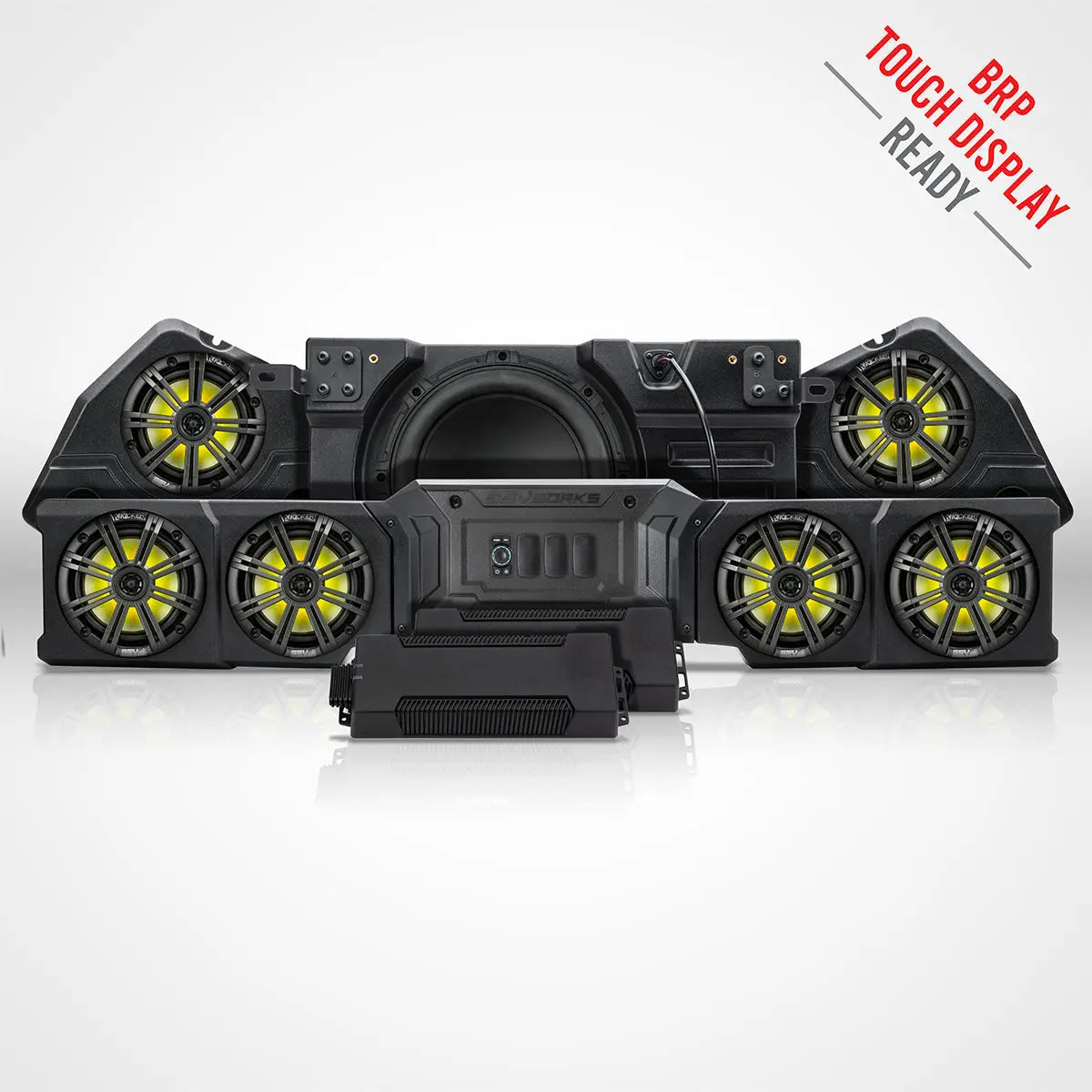 2026-Up CanAm Defender HD11 Phase-5 K-Spec 1,650watt 7-Speaker Audio Kit for BRP Touchscreen SSV Works