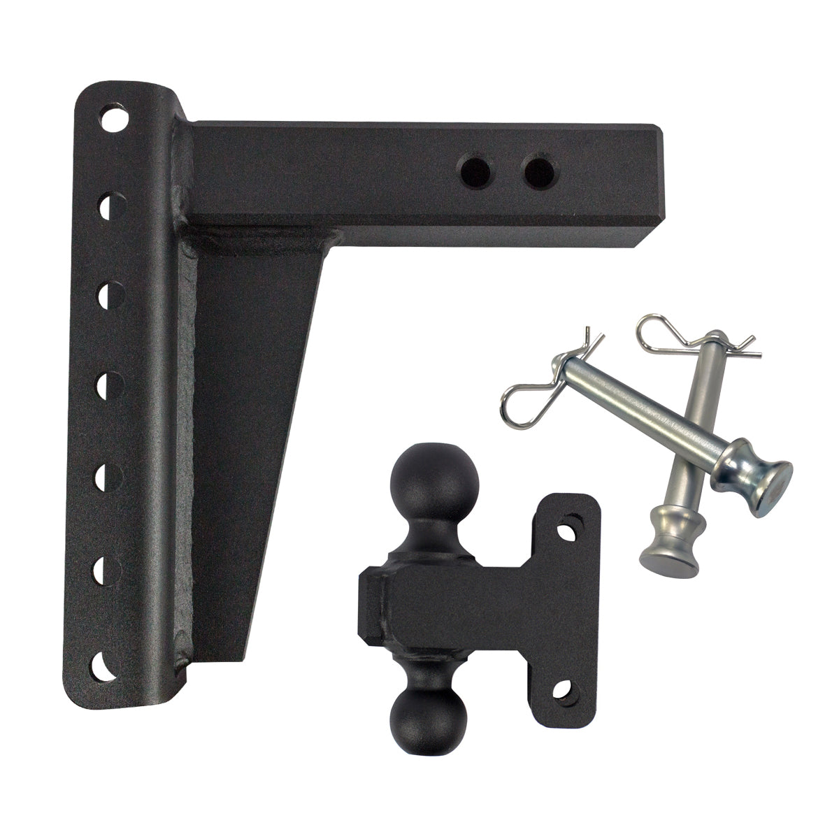 Bulletproof Heavy Duty 8” Drop/Rise Trailer Hitch 2.5 Box Steel Shank