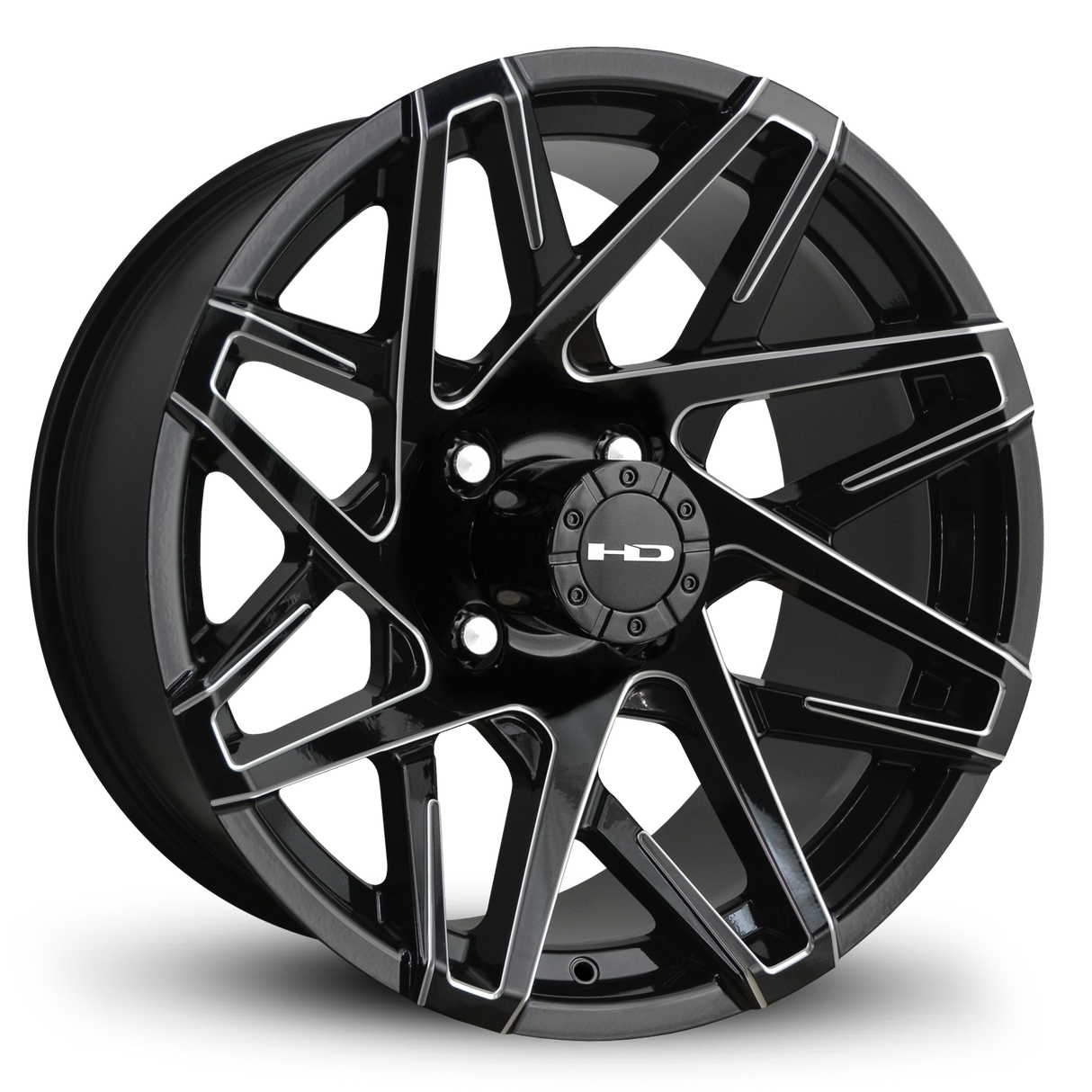 HD Golf Canyon 12x7 | -14 Offset Gloss Black/Milled Edge