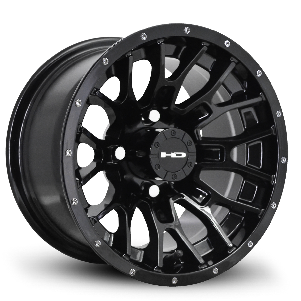 HD Golf RTC 12x7 Gloss Black w/Black Rivet